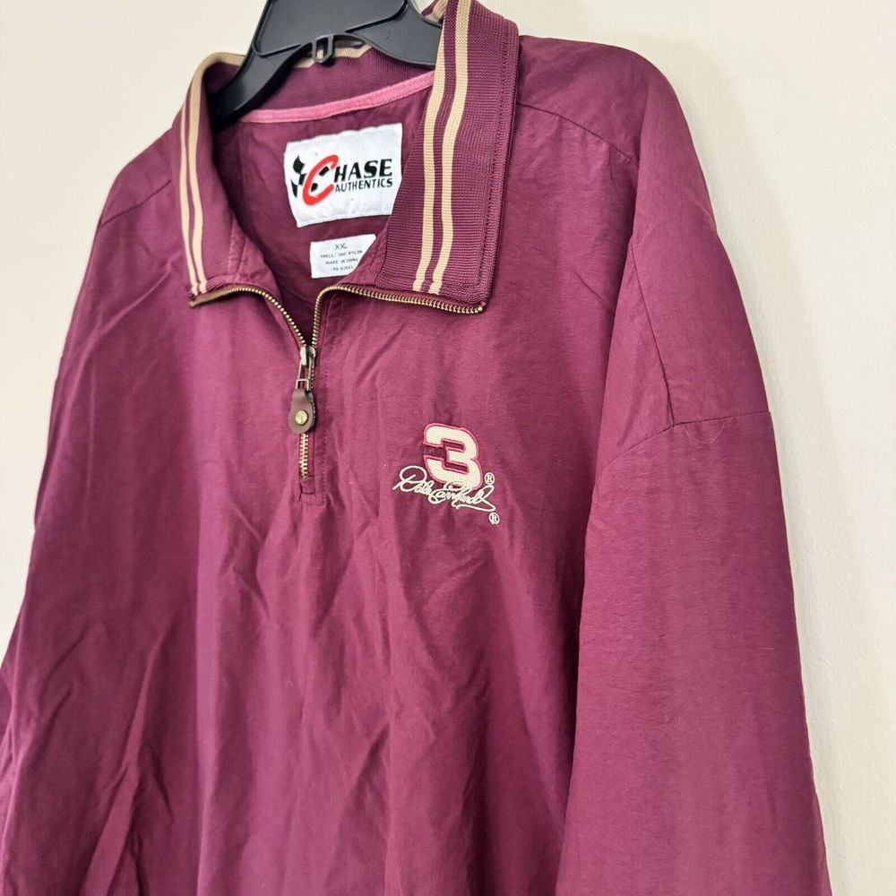 Vintage‎ Chase Dale Earnhardt #3 1/4 Zip Pullover Nylon Windbreaker Size XXL
